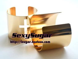 歐美風尚 HipHop金屬鏤空十字架寬手鐲，引領個性飾品潮流